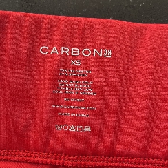 Carbon38 Tanjung Red Dahlia Macrame Leggings SZ XS - Picture 7 of 7